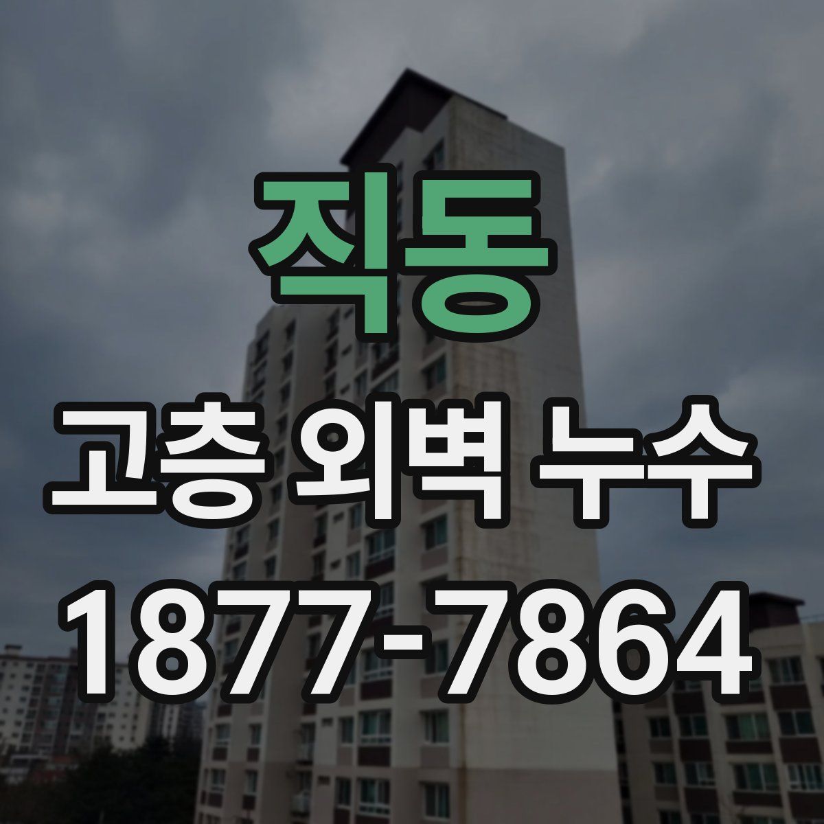 직동 고층 외벽 누수