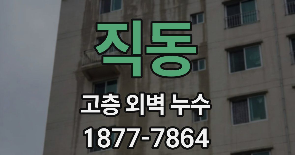 직동 고층 외벽 누수