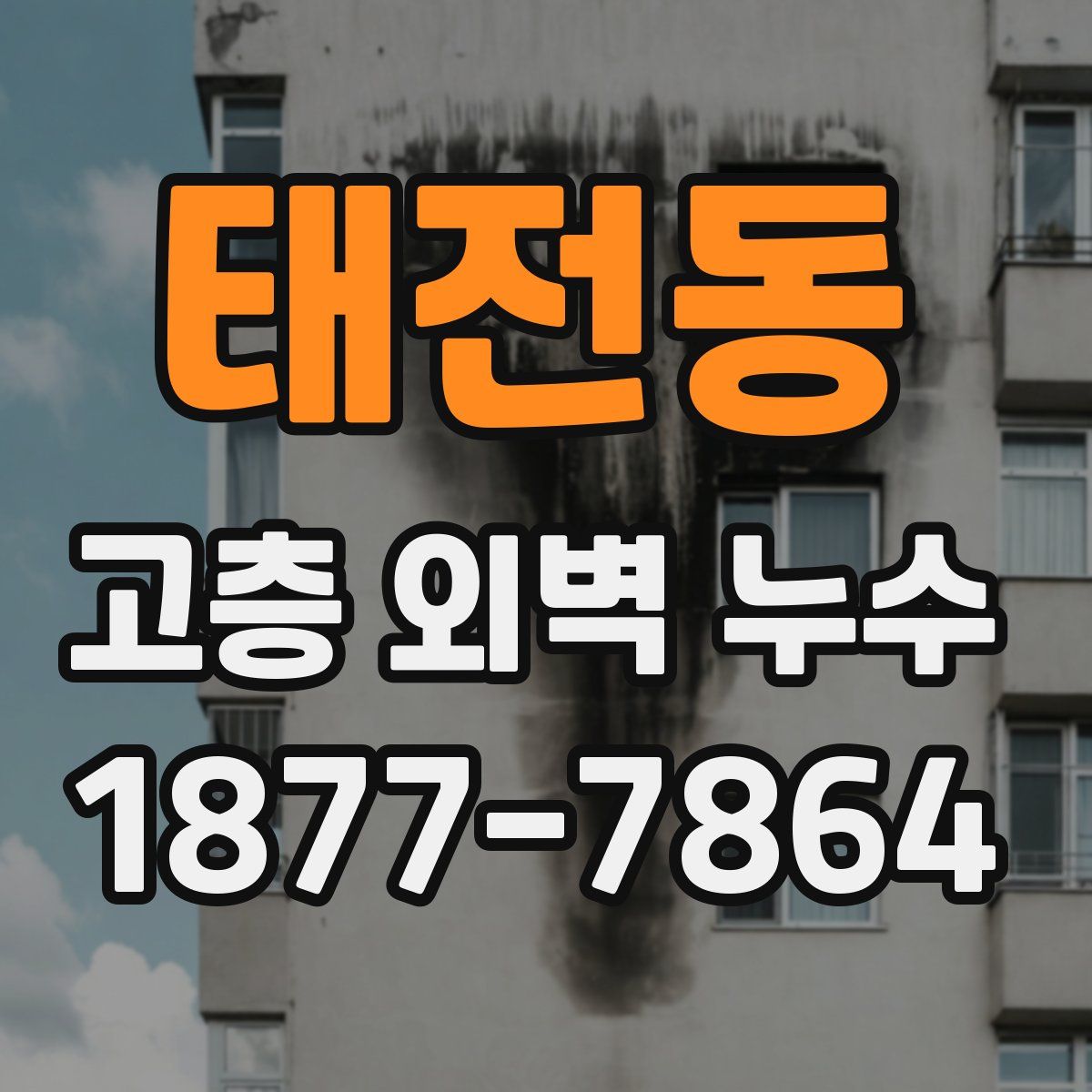 태전동 고층 외벽 누수