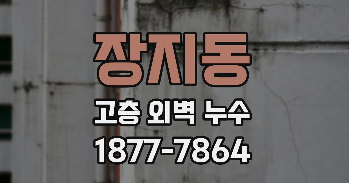 장지동 고층 외벽 누수