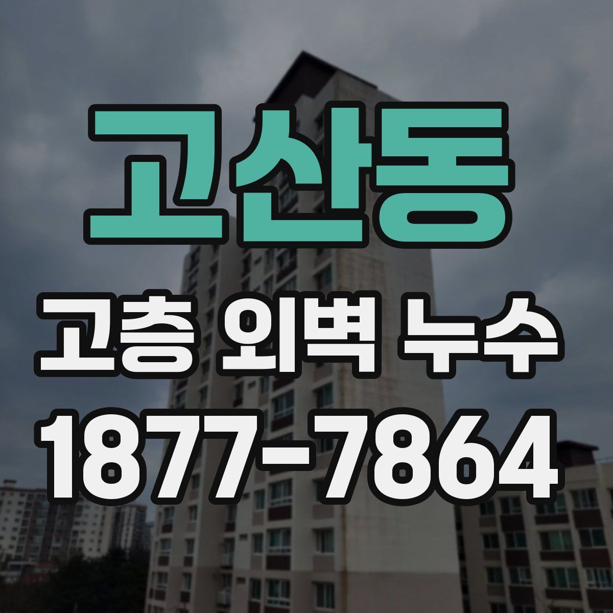 고산동 고층 외벽 누수