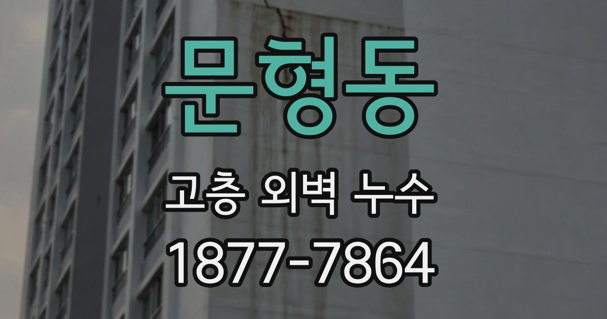 문형동 고층 외벽 누수