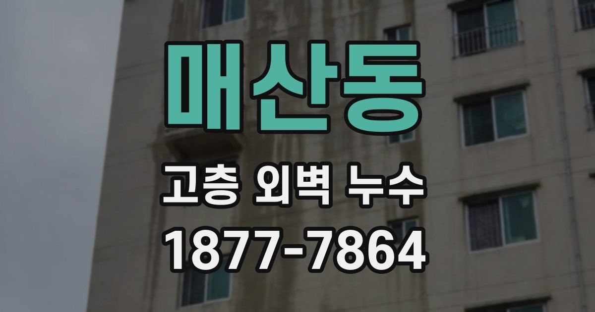 매산동 고층 외벽 누수