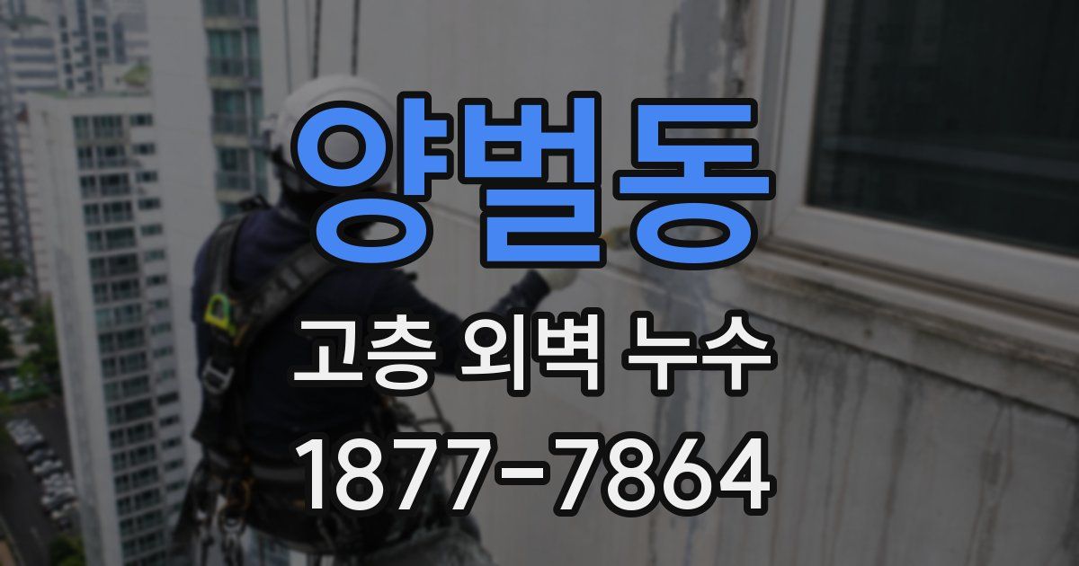 양벌동 고층 외벽 누수