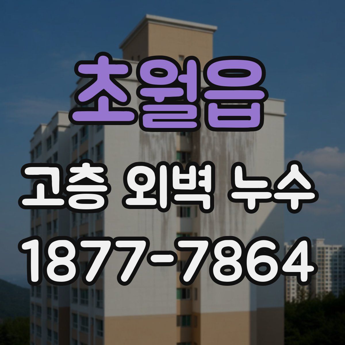 초월읍 고층 외벽 누수