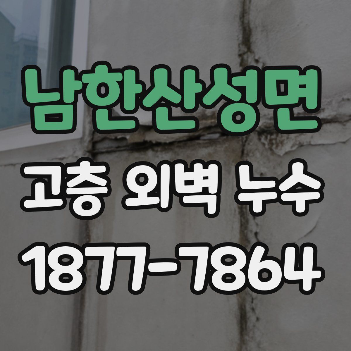 남한산성면 고층 외벽 누수