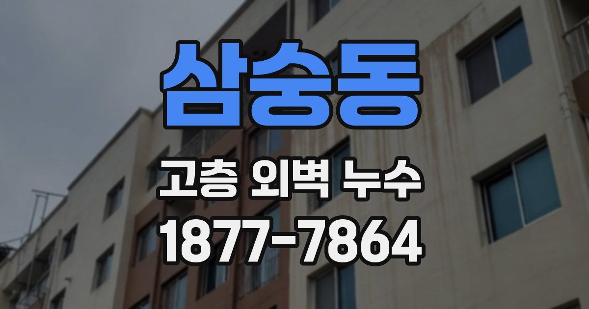 삼숭동 고층 외벽 누수