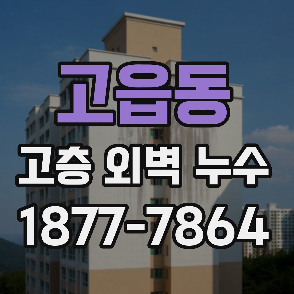 고읍동 고층 외벽 누수
