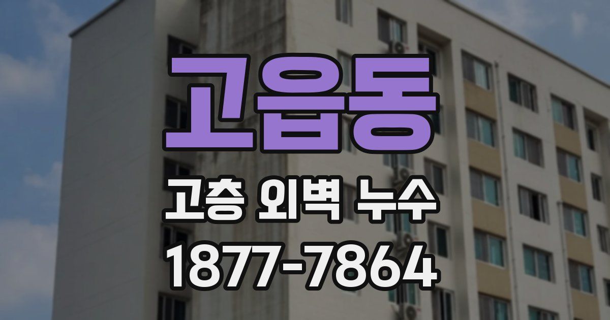 고읍동 고층 외벽 누수