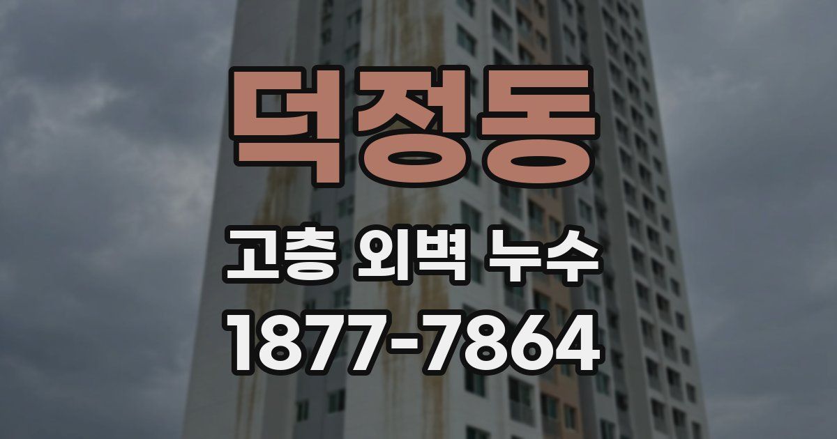 덕정동 고층 외벽 누수