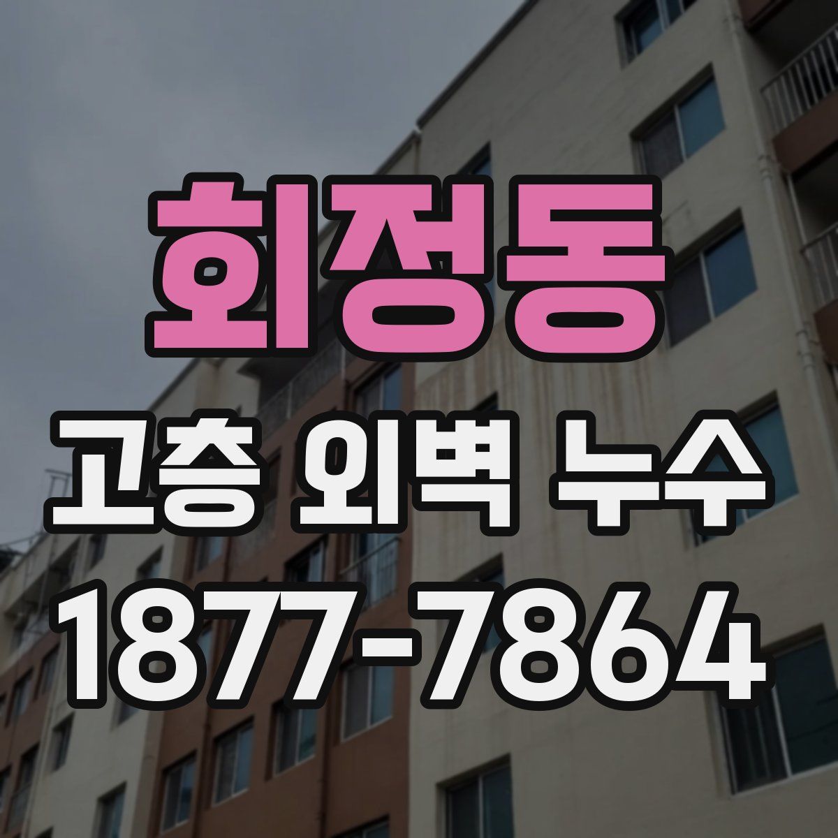 회정동 고층 외벽 누수
