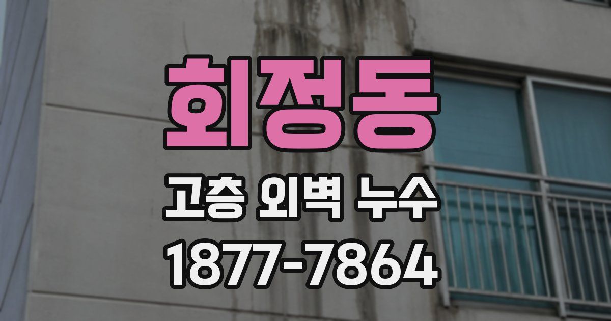 회정동 고층 외벽 누수