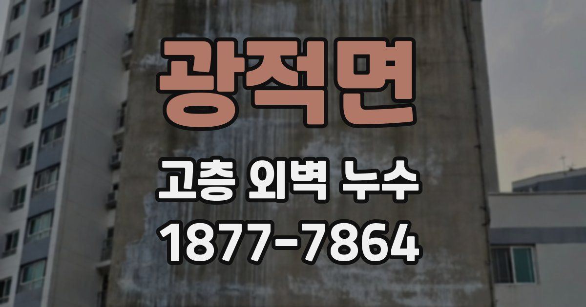 광적면 고층 외벽 누수