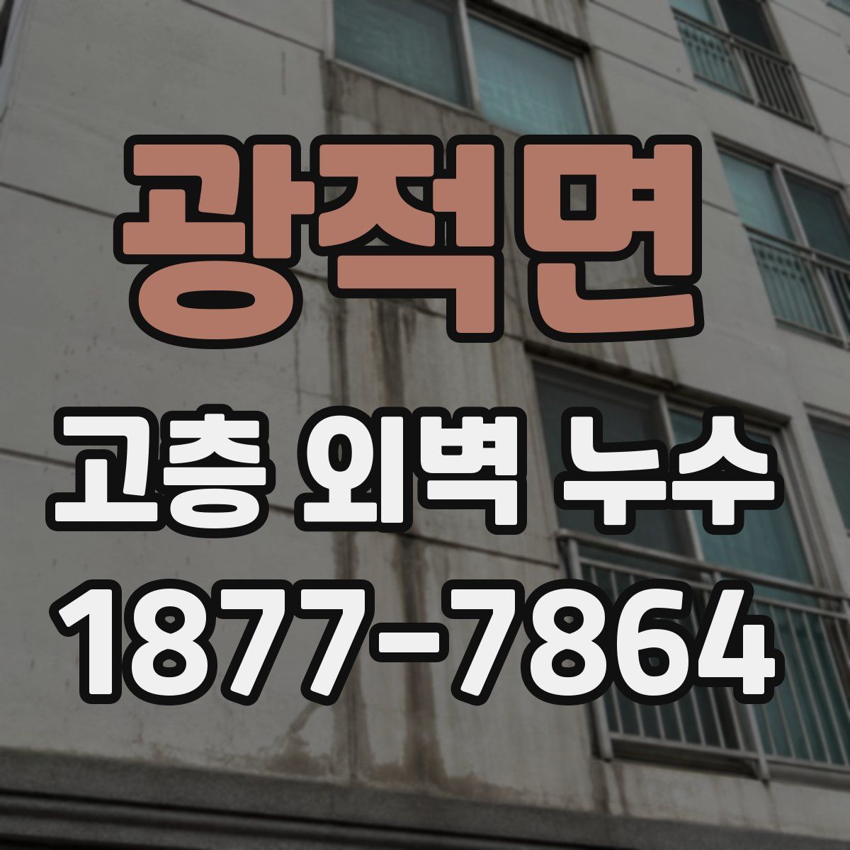 광적면 고층 외벽 누수