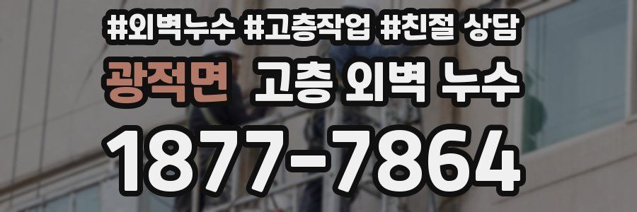 광적면 고층 외벽 누수