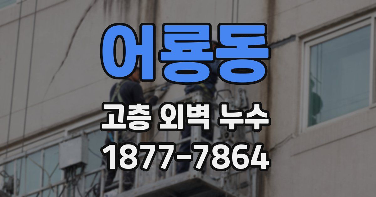 어룡동 고층 외벽 누수