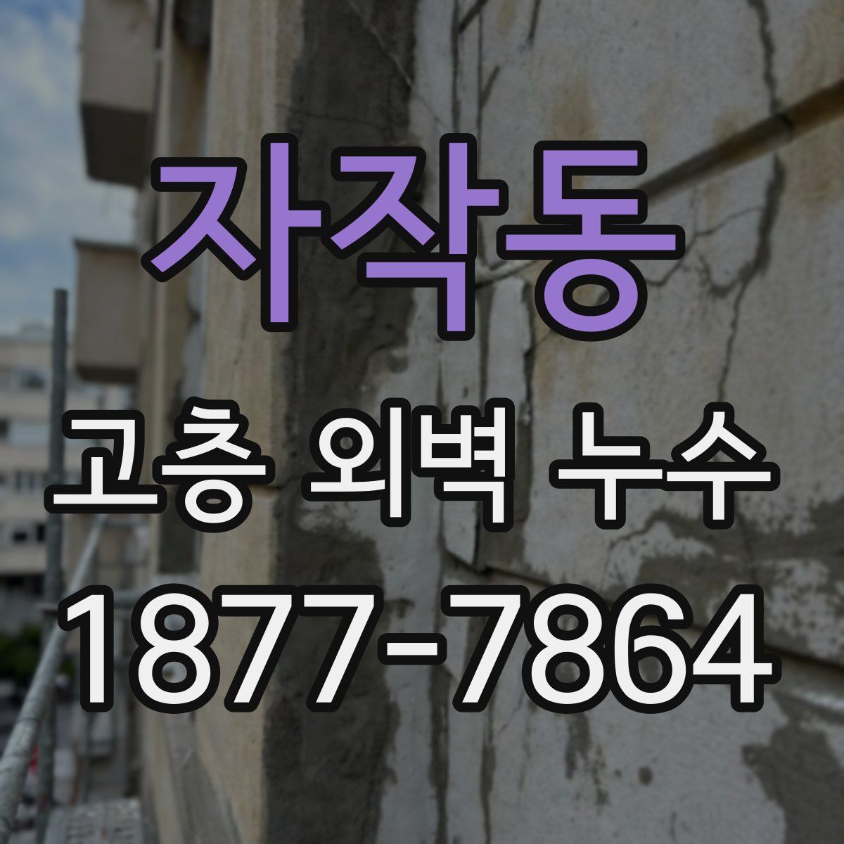자작동 고층 외벽 누수