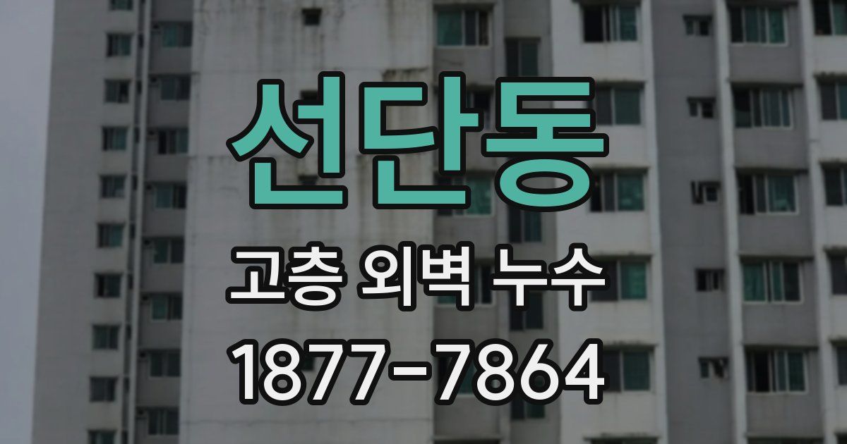 선단동 고층 외벽 누수
