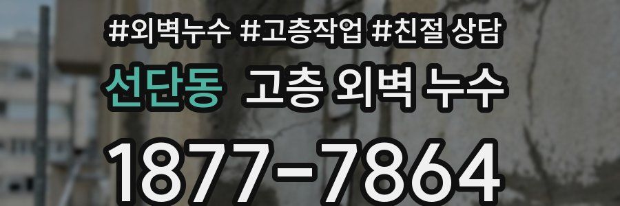 선단동 고층 외벽 누수