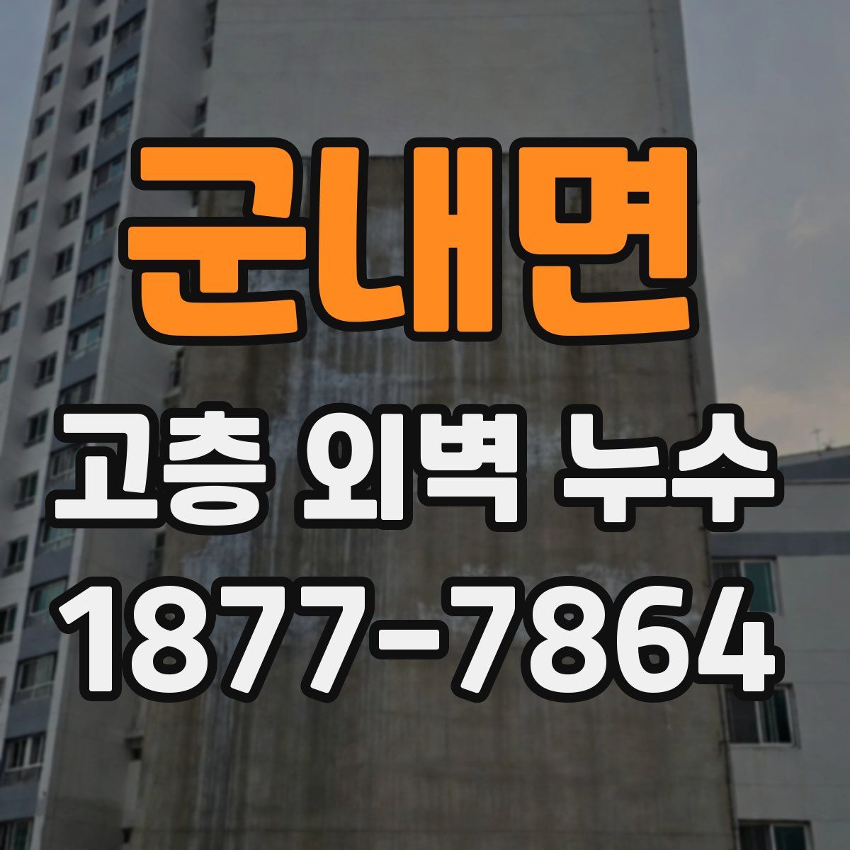 군내면 고층 외벽 누수