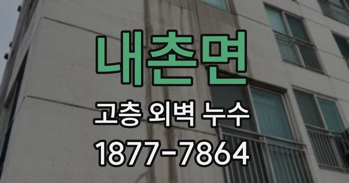 내촌면 고층 외벽 누수