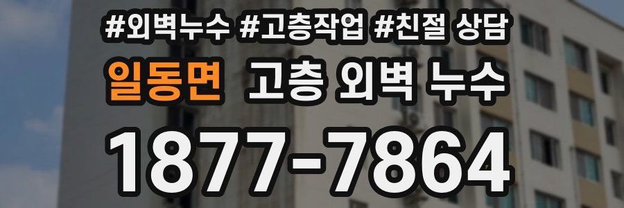 일동면 고층 외벽 누수