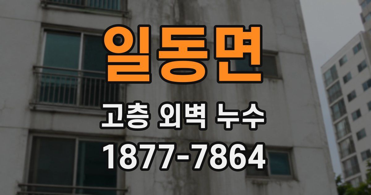 일동면 고층 외벽 누수