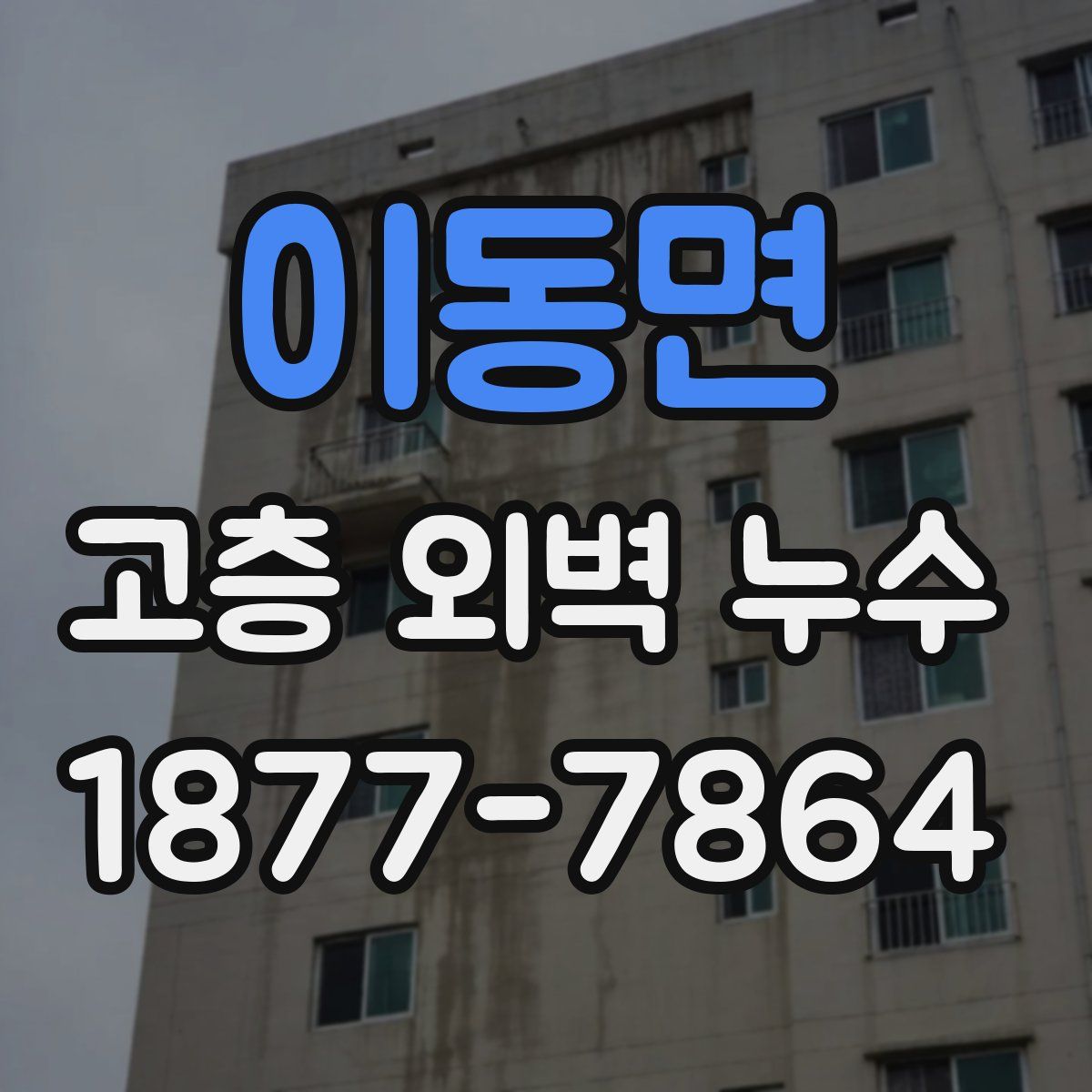 이동면 고층 외벽 누수