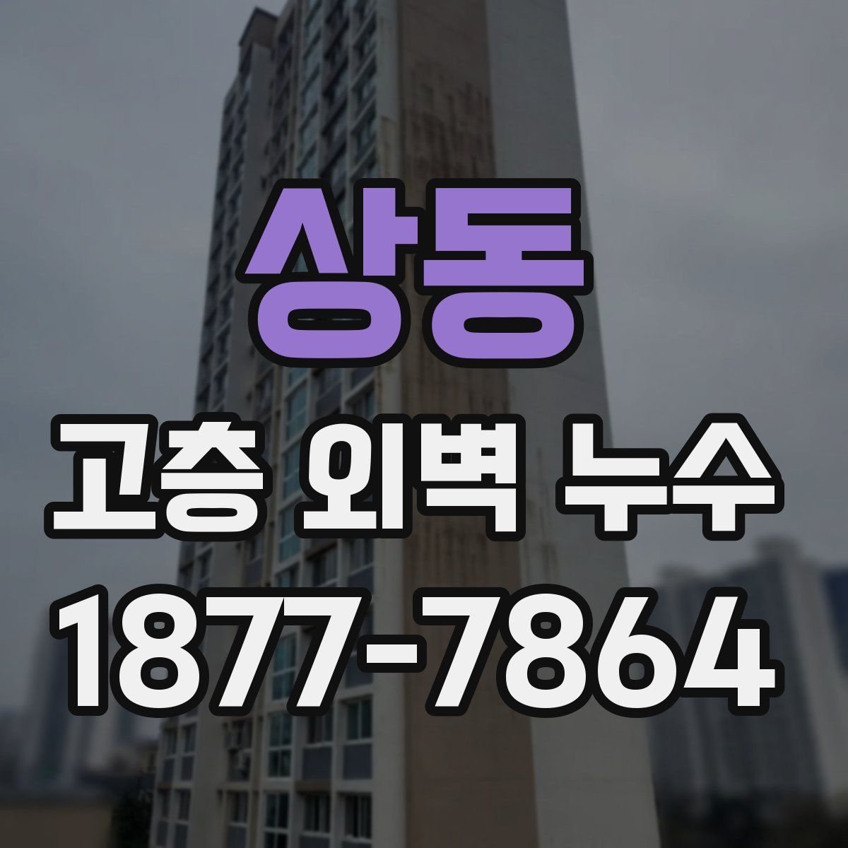 상동 고층 외벽 누수