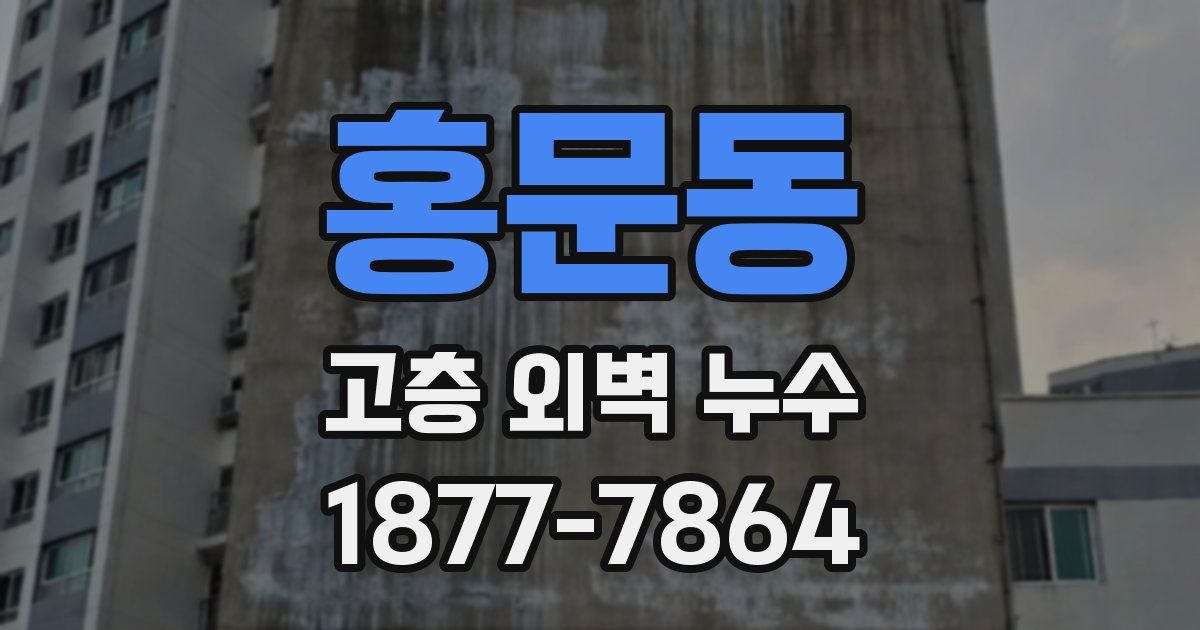 홍문동 고층 외벽 누수