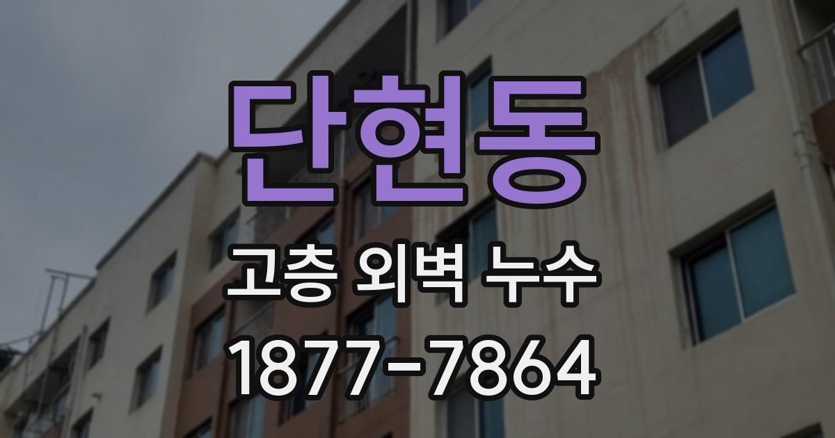 단현동 고층 외벽 누수