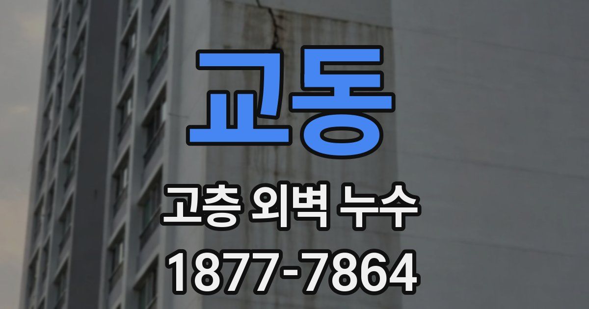 교동 고층 외벽 누수