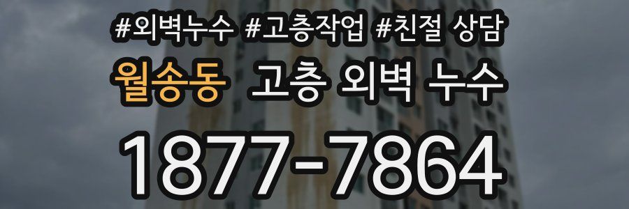 월송동 고층 외벽 누수