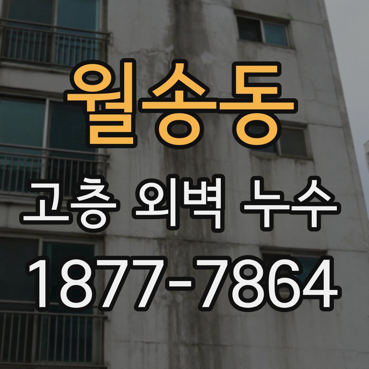 월송동 고층 외벽 누수