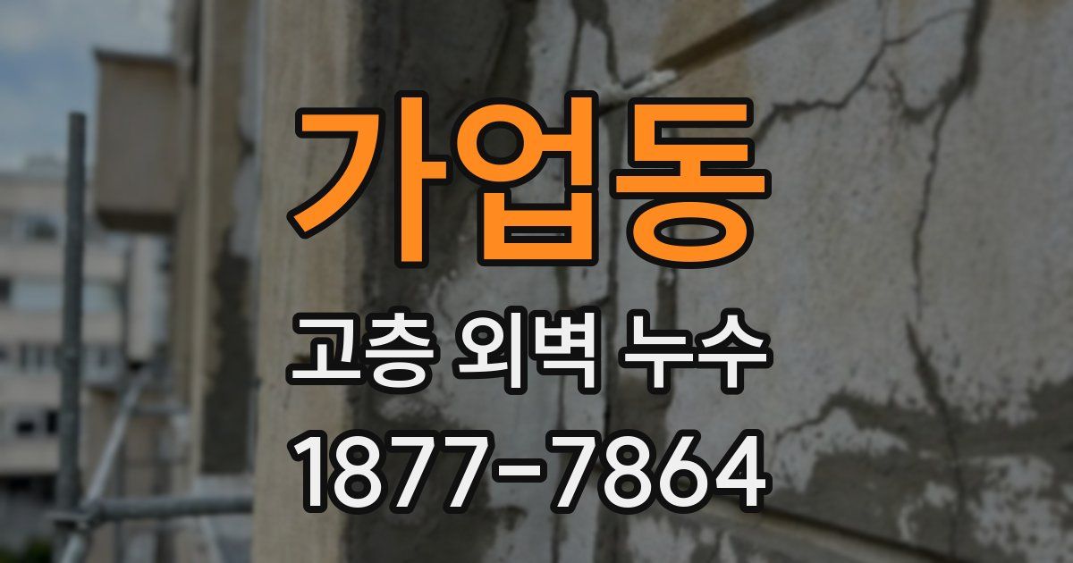 가업동 고층 외벽 누수