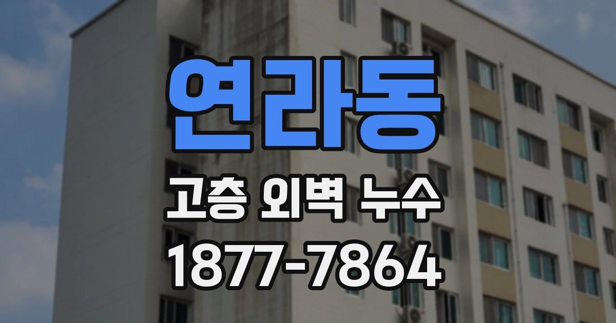 연라동 고층 외벽 누수