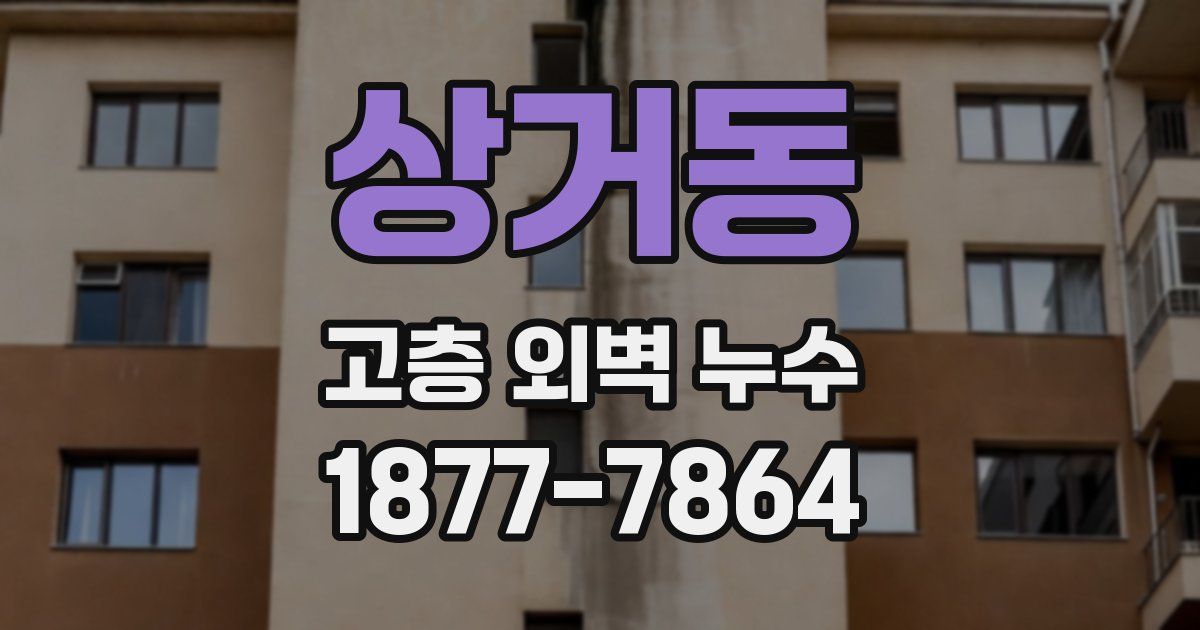 상거동 고층 외벽 누수