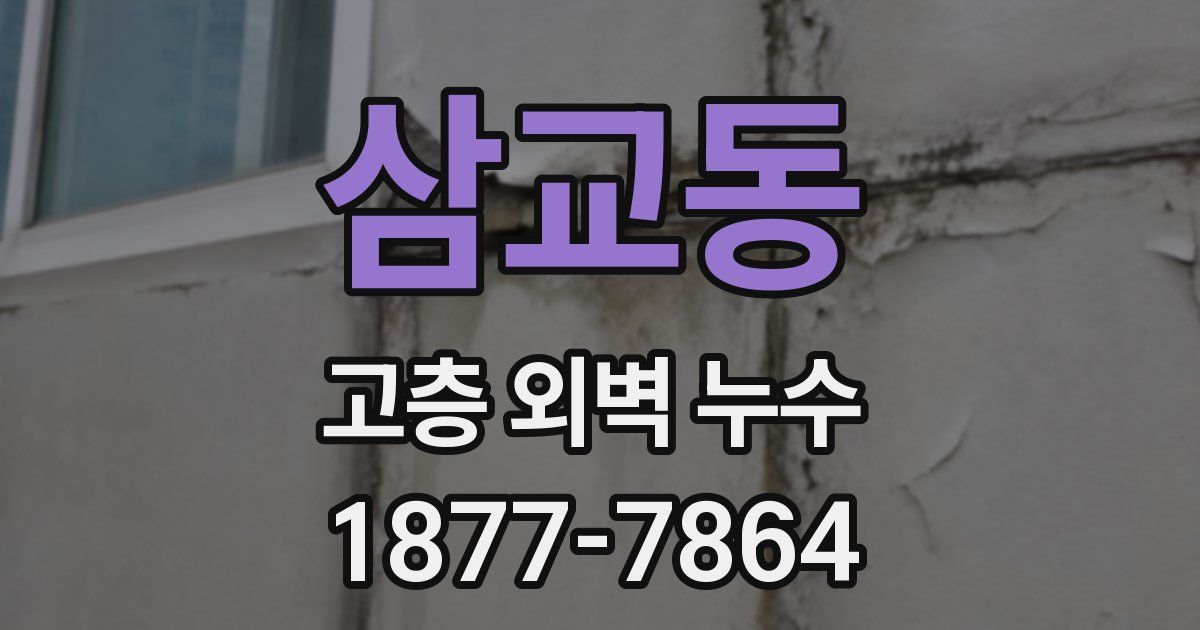 삼교동 고층 외벽 누수