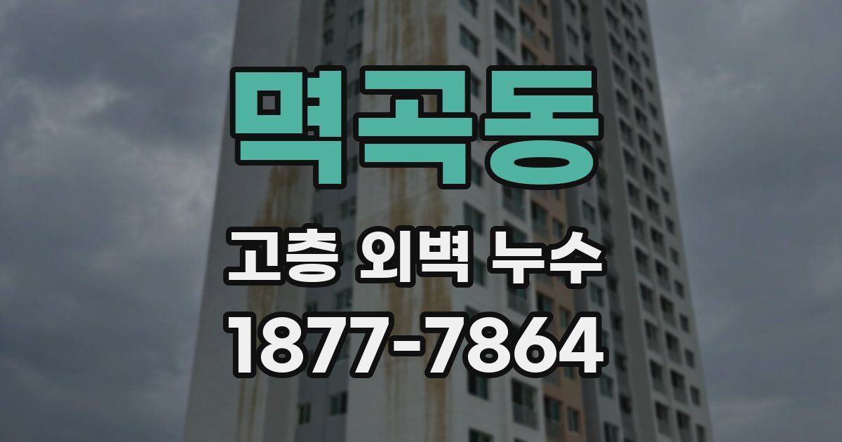 멱곡동 고층 외벽 누수