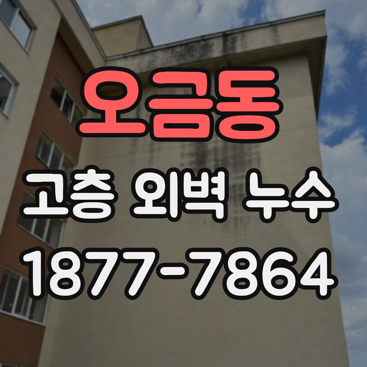 오금동 고층 외벽 누수