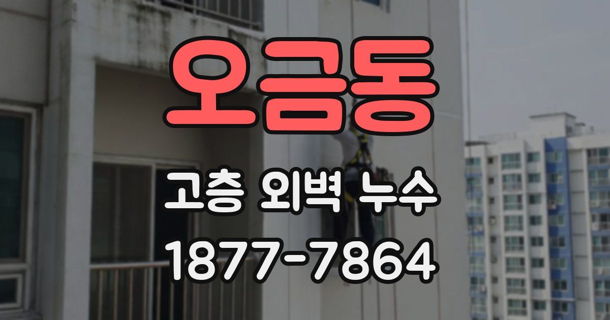 오금동 고층 외벽 누수
