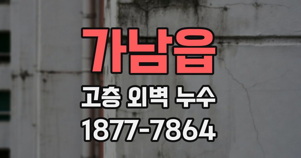 가남읍 고층 외벽 누수