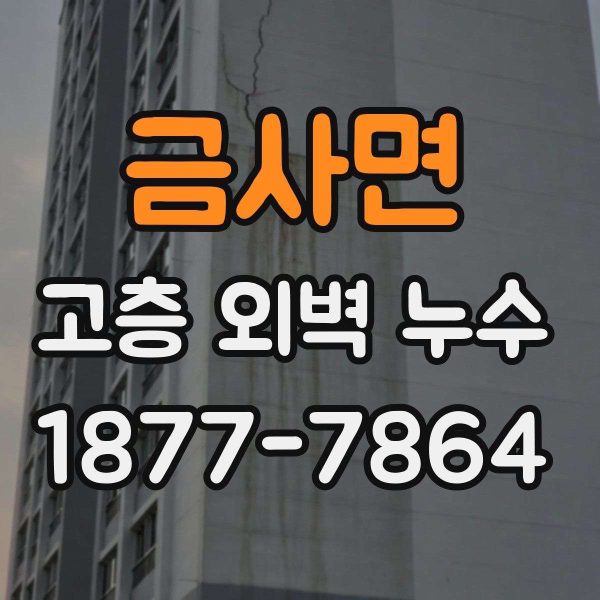 금사면 고층 외벽 누수