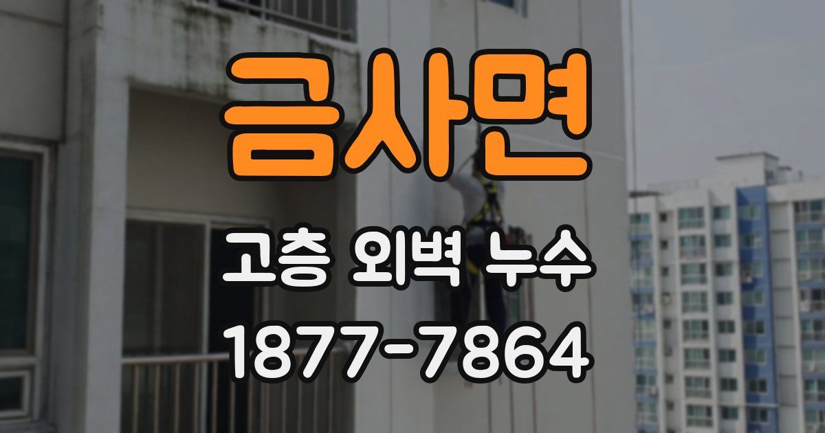 금사면 고층 외벽 누수