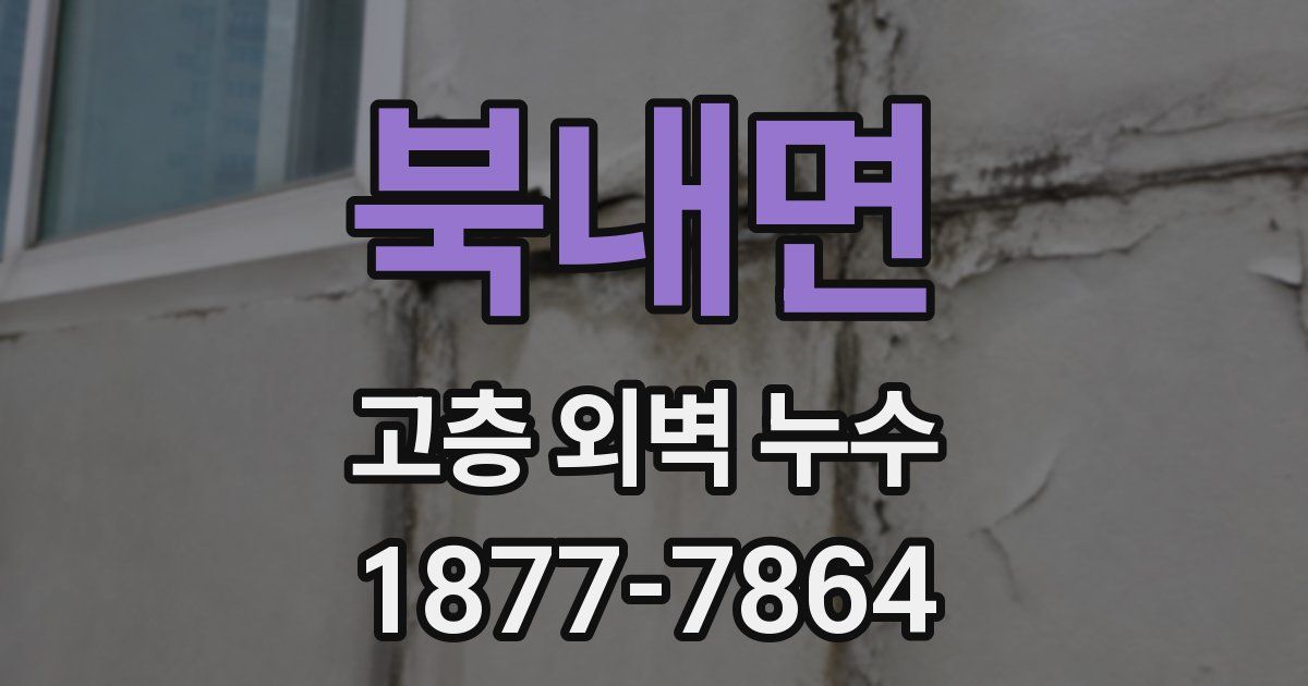 북내면 고층 외벽 누수