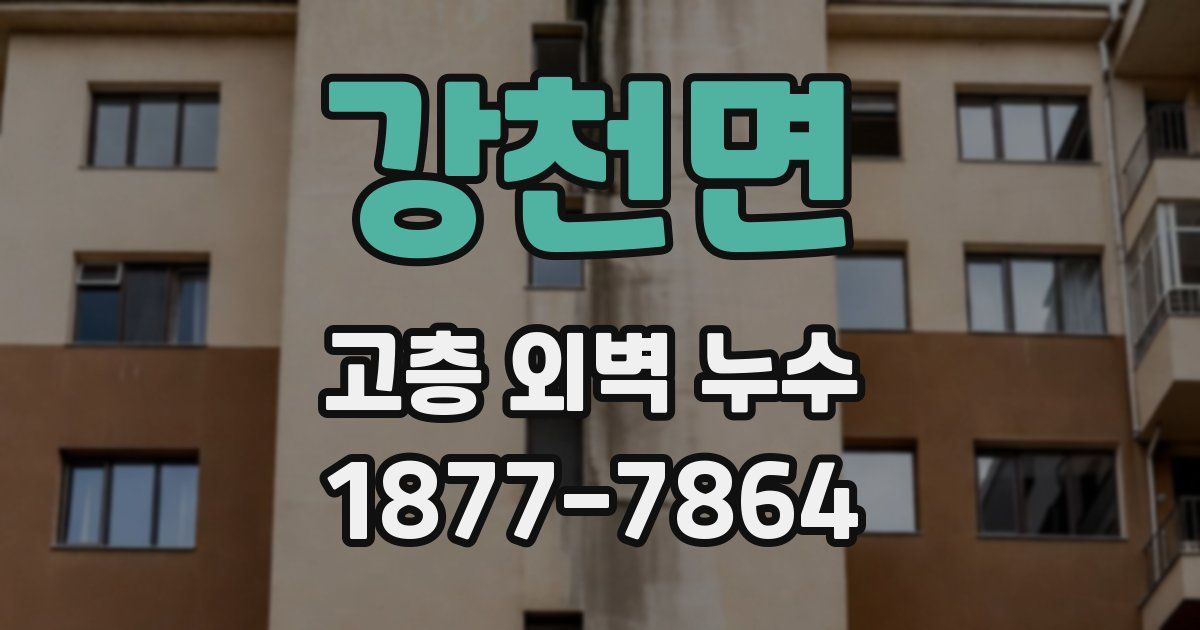 강천면 고층 외벽 누수
