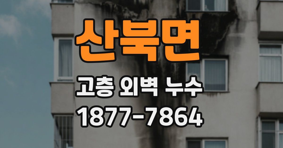 산북면 고층 외벽 누수