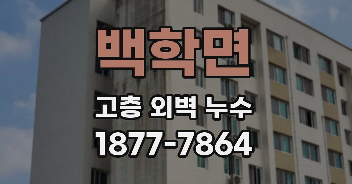 백학면 고층 외벽 누수