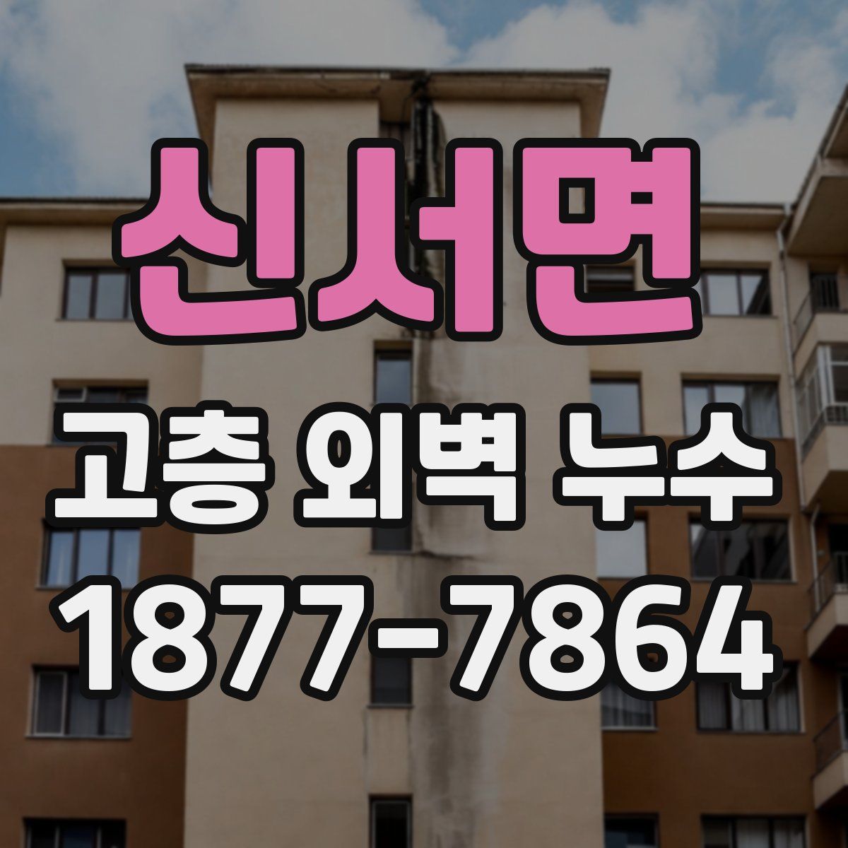 신서면 고층 외벽 누수