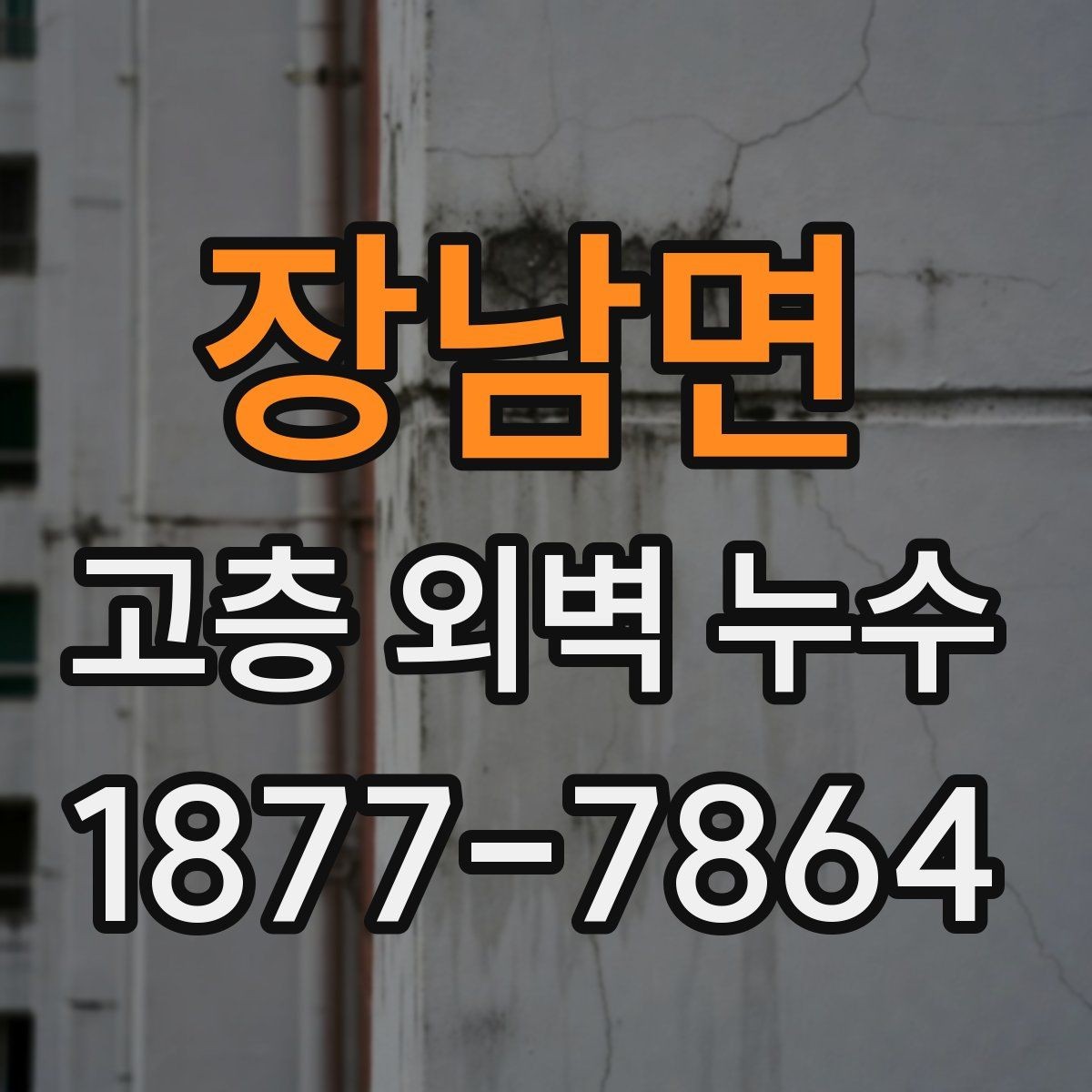 장남면 고층 외벽 누수 보수 대상 구역를 줄이기 위한 사전 점검